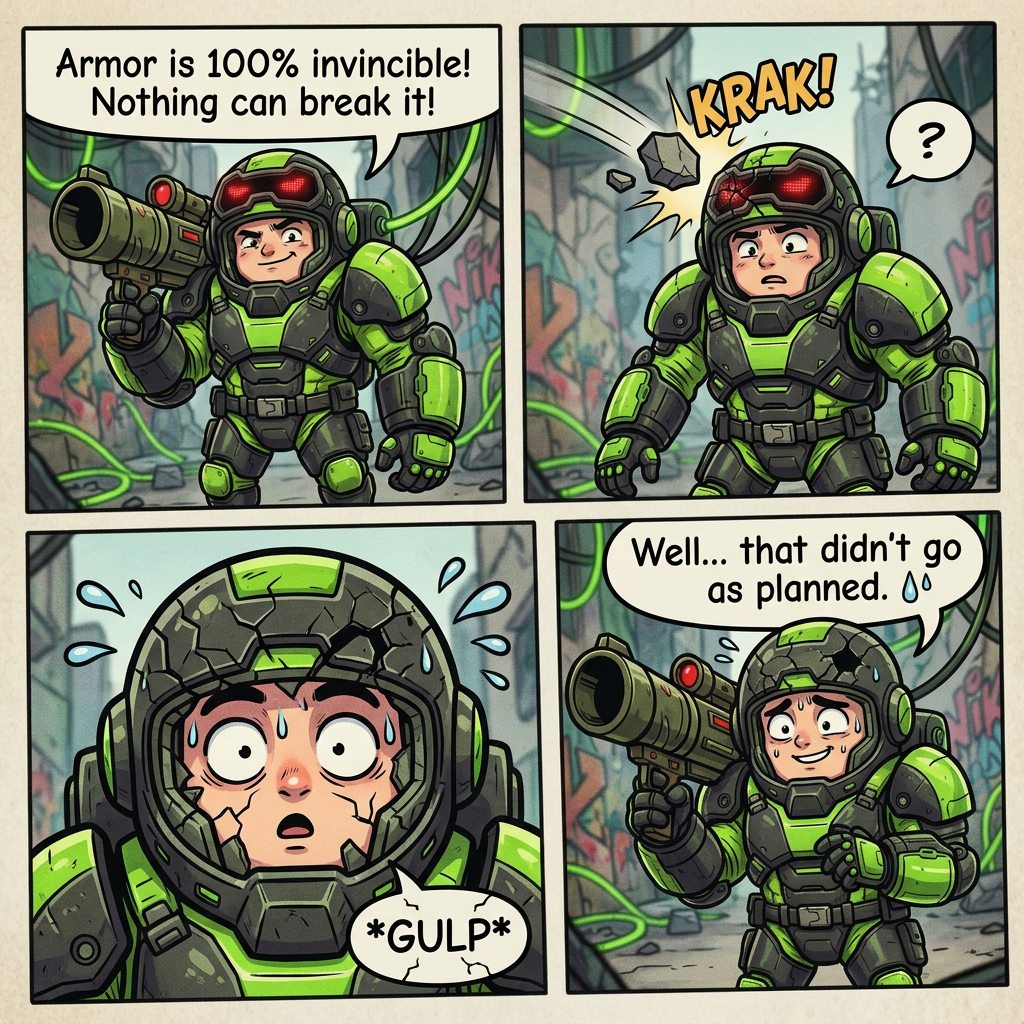 Armor Breaks Comic Strip